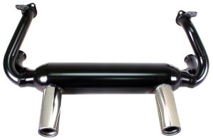Exhaust, Two Chrome Tips, Bug & Ghia, 1300-1600cc, 66-73 Black