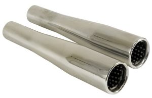 Tail Pipes, Chrome Tapered, Pair