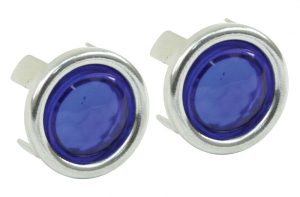 Blue Dot, With Chrome Ring