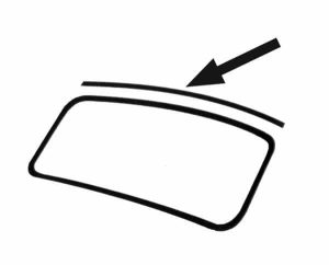 Seal, Front Header Bow, Type 1 Convertible 1950-1967 and Ghia Convertible 1957-Early 1969 Each